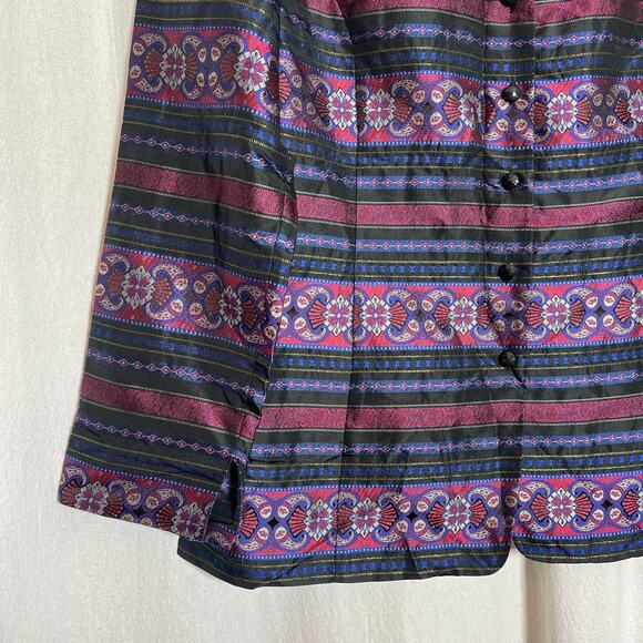 Vintage Talbots Silk Blend Paisley Button Down Blazer Women’s Sz 8 - Picture 5 of 9